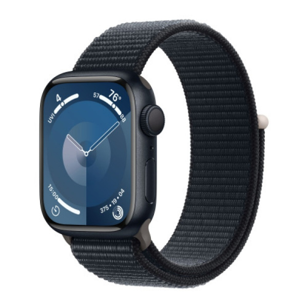 Apple Watch Series 9 45mm Midnight Aluminum Case Midnight Sport Loop